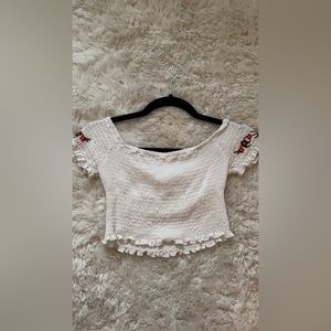 L.A Hearts XS white crop top